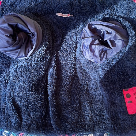 Boboli Spain Bright Floral Print Puffer Jacket Vibrant Colorful Fleece … - Picture 7 of 13